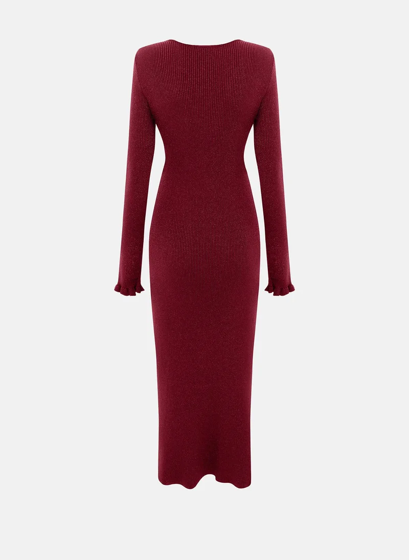 Lichi  Viscose midi dress with a metallic sheen for Women | Best Price UAE